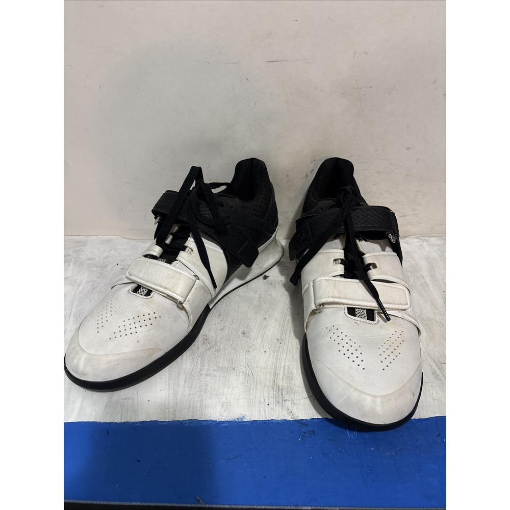 Reebok Legacy Lifter 2 Weightlifting Shoes Mens 10 White Black FU9458 Sneaker